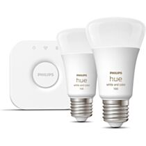Philips Hue Smart LED Colour E27 Bulbs & Bridge Starter Kit
