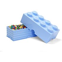 Lego Storage Brick 8 Knobs - Light Royal Blue