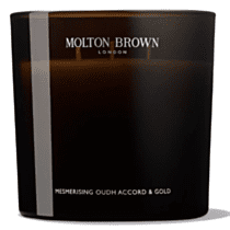 MOLTON BROWN MESMERISING OUDH ACCORD & GOLD SCENTED CANDLE   600g
