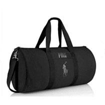 Ralph Lauren Black Duffle Travel Sports Gym Bag