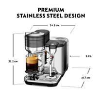 Sage Vertuo Creatista Stainless Steel Coffee Machine - Black Truffle