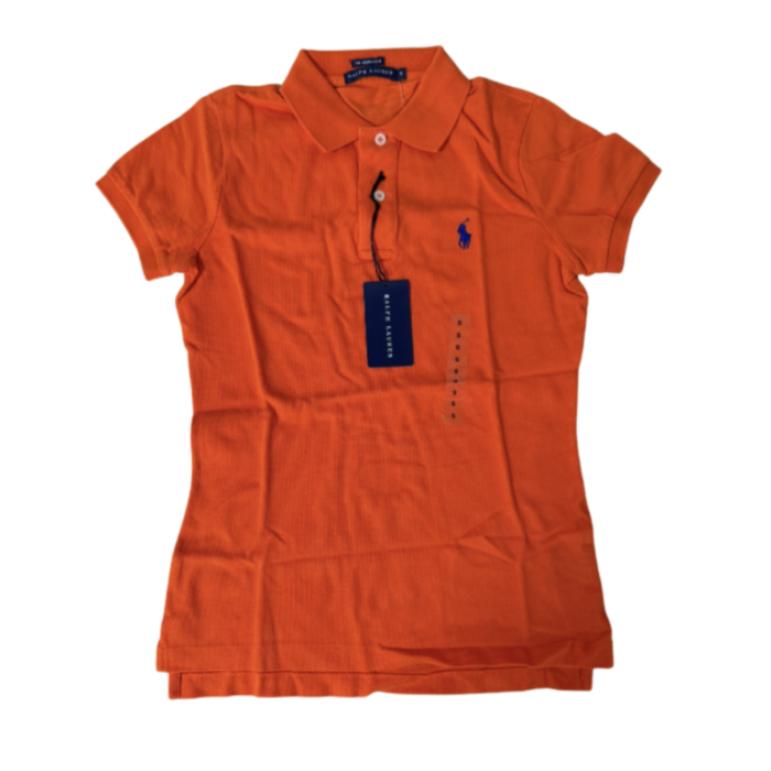 Polo Ralph Lauren Polo Shirt Orange Skinny Fit - Size S