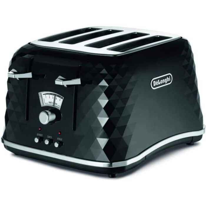 De'Longhi Brillante 4 Slice Toaster -  Black