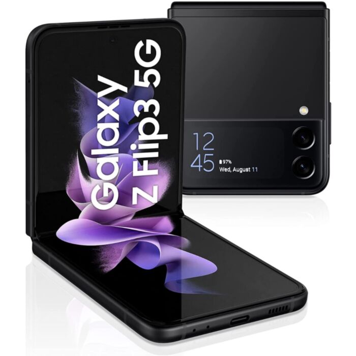 Samsung Galaxy Z Flip 3 5G Smartphone (SM-F711B) - 128GB Storage, 8GB RAM, Phantom Black