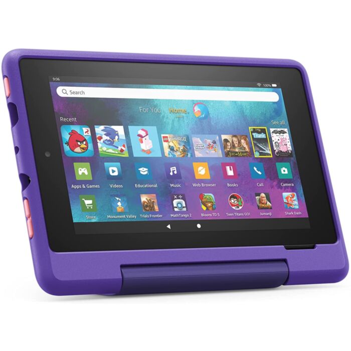 Amazon Fire 7 Kids Pro Tablet - 7" Display, 16 GB Storage, Purple Doodle Kid-Friendly Case