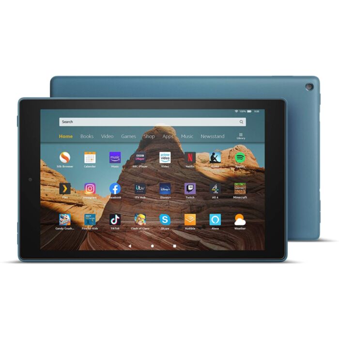 Amazon Fire HD Tablet: 10 inches, 2GB RAM, 32GB Storage with Ads - Twilight Blue (Damaged Box)
