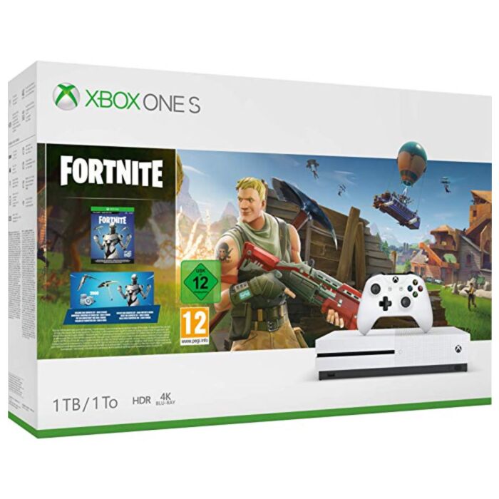 Xbox One S 1TB White Console and Fortnite Bundle