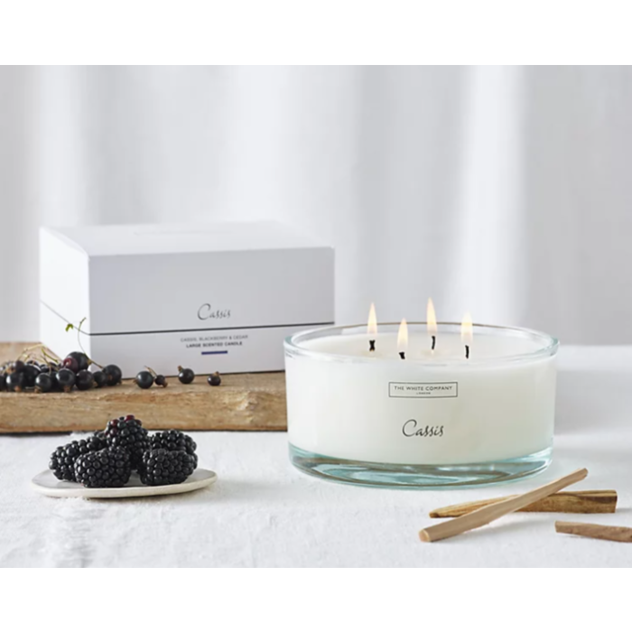 The White Company Cassis Large Scented Candle 740g