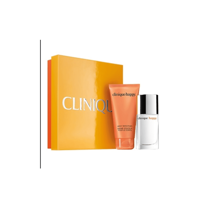 Clinique Twice As Happy 30ml Perfume and 75ml Body Smoother 