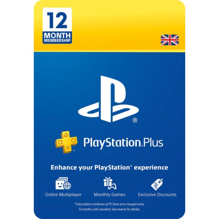 SONY Playstation Plus 12 Month Membership - Instant Digital Download
