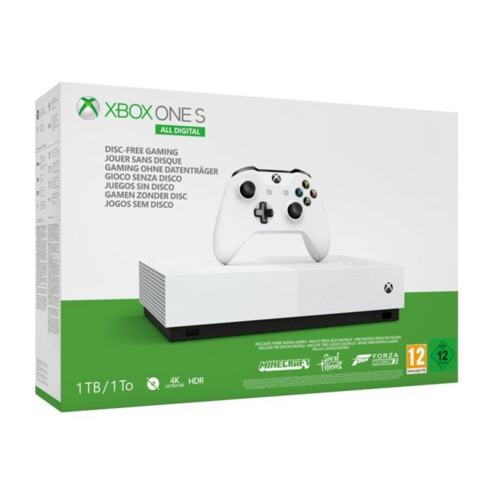  Xbox One S All-Digital Edition with Minecraft, Forza Horizon 3, Sea of Thieves