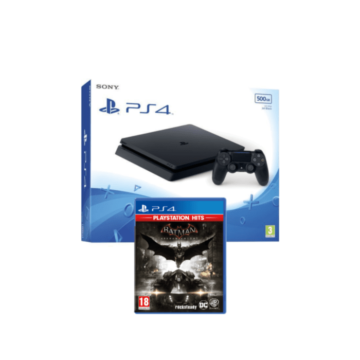 PlayStation 4 Console and Batman Arkham Knight