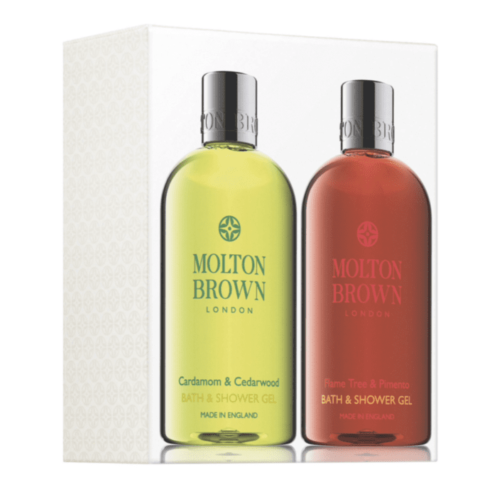 Molton Brown Cardamom & Cedarwood and Flame Tree & Pimento Bath & Shower Gell