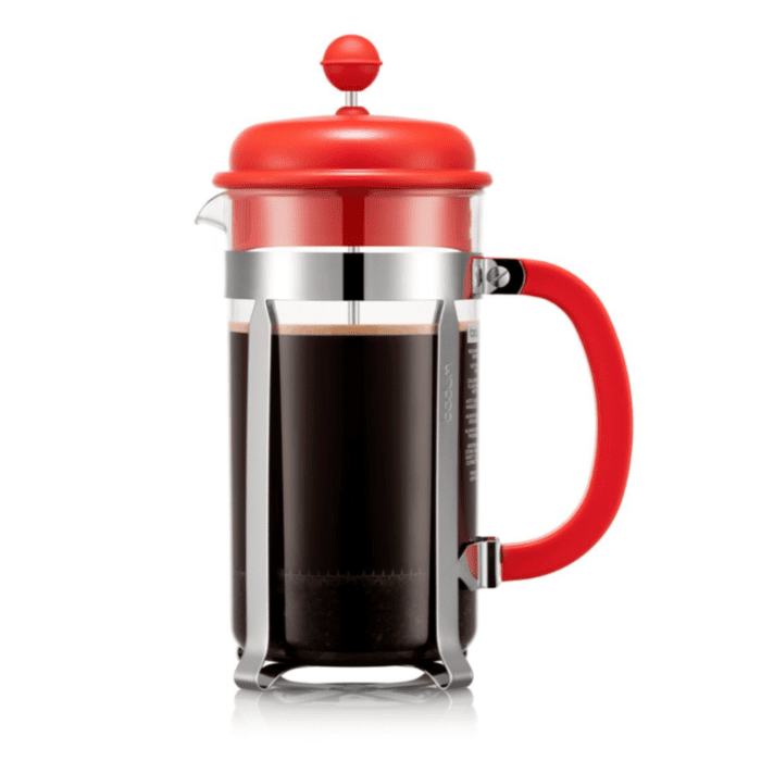 Bodum Caffettiera French Press Coffee maker, 8 cup, 1.0 l, 34 oz - Red