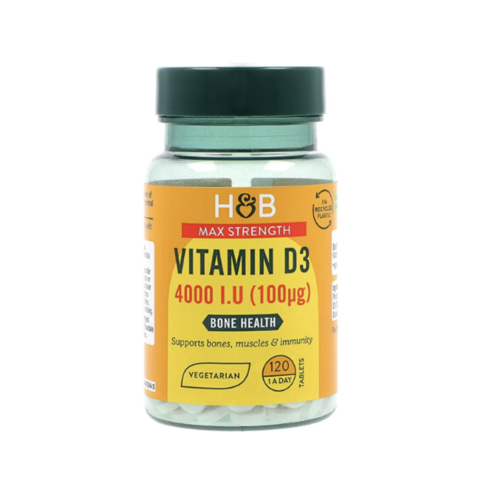 Holland & Barrett Vitamin D3 4000 I.U. 100ug 120 Tablets