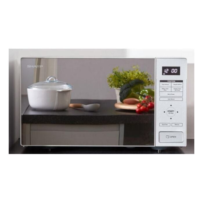 Sharp RBS232TM Countertop Microwave Oven Mirror Glass Door 23L 900w Grey