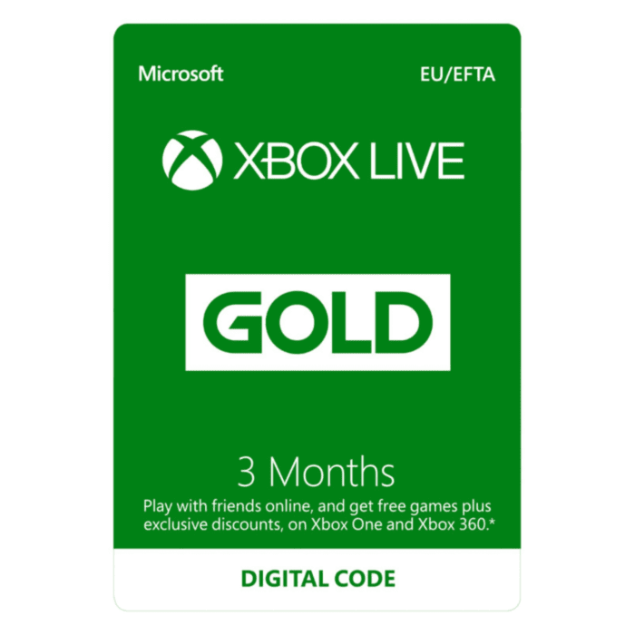 3 Month Live Gold Membership - Xbox Live Digital Download Code