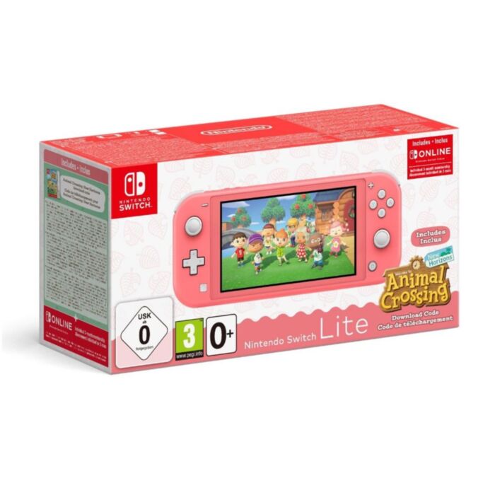 Nintendo Switch Lite Animal Crossing New Horizons Special Edition - Coral