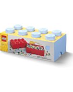 Lego Storage Brick 8 Knobs - Light Royal Blue